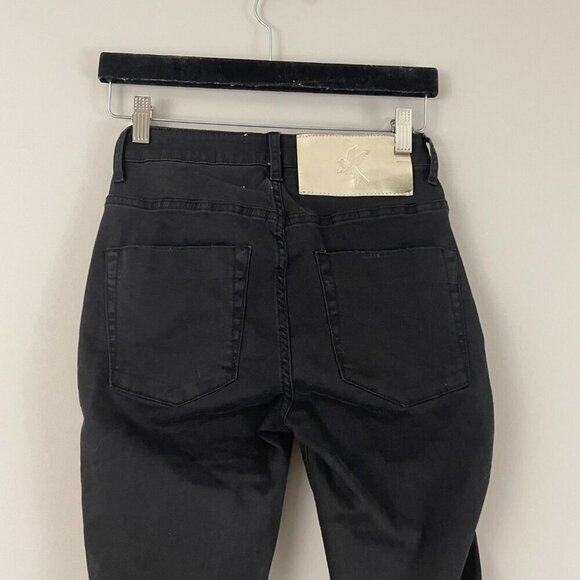 One Teaspoon Gilded Freebirds II High Waist Skinny Jeans Jett Black Size 25 - Picture 6 of 6